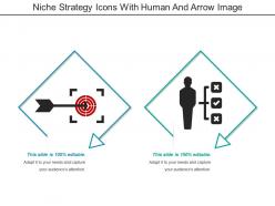 Niche strategy icons with human and arrow image