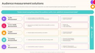 Nielsen Company Profile Audience Measurement Solutions Ppt Slides Clipart Images