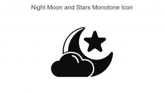 Night Moon And Stars Monotone Icon In Powerpoint Pptx Png And Editable Eps Format