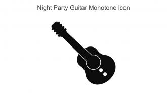 Night Party Guitar Monotone Icon In Powerpoint Pptx Png And Editable Eps Format
