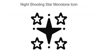 Night Shooting Star Monotone Icon In Powerpoint Pptx Png And Editable Eps Format