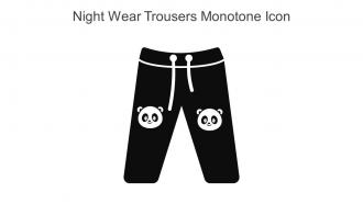 Night Wear Trousers Monotone Icon In Powerpoint Pptx Png And Editable Eps Format