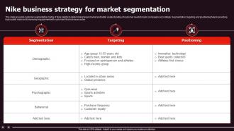 Nike Business Strategy For Market Segmentation