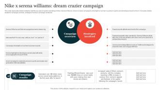 Nike X Serena Williams Dream Crazier Campaign Guide On Implementing Sports Marketing Strategy SS V