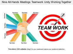 Nine all hands meetings teamwork unity working together