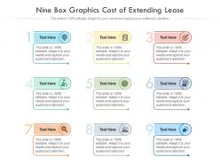 Nine Box Graphics Cost Of Extending Lease Infographic Template