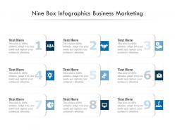 Nine box infographics business marketing template
