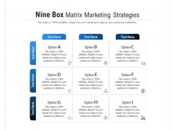 Nine box matrix marketing strategies infographic template