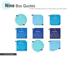 Nine box quotes infographic template