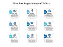 Nine Box Stages Money Off Offers Infographic Template