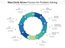 Nine circle arrow process for problem solving