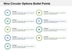 Nine circular options bullet points