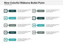 Nine colorful ribbons bullet point