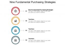 Nine fundamental purchasing strategies ppt powerpoint presentation file template cpb