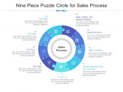 Nine Piece Puzzle Circle For Sales Process