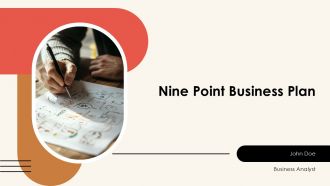 Nine Point Business Plan PPT Mockup AT