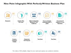 Nine Point Infographic With Perfectly Written Business Plan