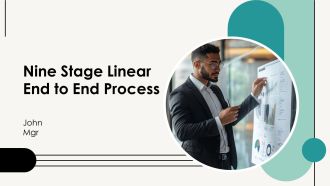 Nine Stage Linear End To End Process PPT Information AT