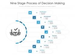 Nine stage process of decision making