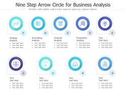 Nine step arrow circle for business analysis