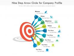 Nine Step Arrow Circle For Company Profile