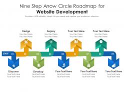 Nine Step Arrow Circle Roadmap For Website Development