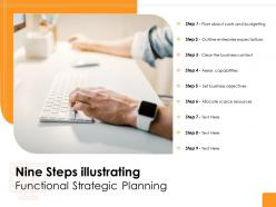 Nine steps illustrating functional strategic planning