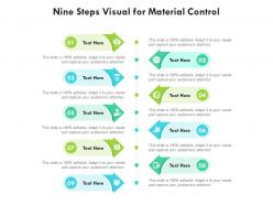 Nine steps visual for material control infographic template