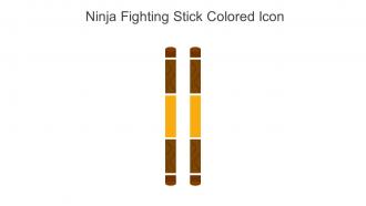 Ninja Fighting Stick Colored Icon In Powerpoint Pptx Png And Editable Eps Format
