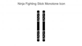 Ninja Fighting Stick Monotone Icon In Powerpoint Pptx Png And Editable Eps Format