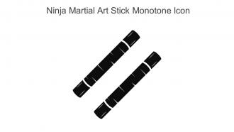 Ninja Martial Art Stick Monotone Icon In Powerpoint Pptx Png And Editable Eps Format