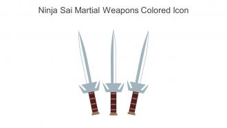 Ninja Sai Martial Weapons Colored Icon In Powerpoint Pptx Png And Editable Eps Format