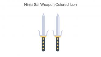Ninja Sai Weapon Colored Icon In Powerpoint Pptx Png And Editable Eps Format