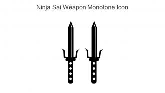 Ninja Sai Weapon Monotone Icon In Powerpoint Pptx Png And Editable Eps Format