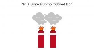 Ninja Smoke Bomb Colored Icon In Powerpoint Pptx Png And Editable Eps Format