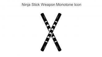 Ninja Stick Weapon Monotone Icon In Powerpoint Pptx Png And Editable Eps Format