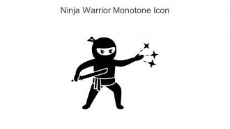 Ninja Warrior Monotone Icon In Powerpoint Pptx Png And Editable Eps Format