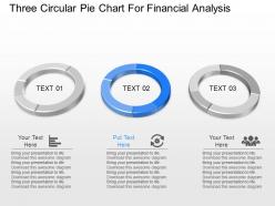 Nj three circular pie chart for financial analysis powerpoint template