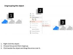 Nk three clouds and icons technology powerpoint template