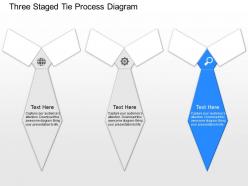 Nk three staged tie process diagram powerpoint temptate