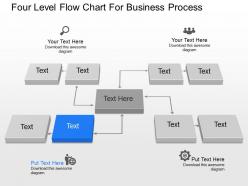 Nl four level flow chart for business process powerpoint template