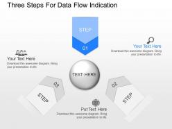 Nl three steps for data flow indication powerpoint temptate