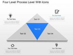 Nm four level process level with icons powerpoint template
