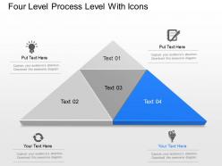 Nm four level process level with icons powerpoint template