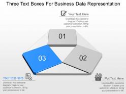 Nm three text boxes for business data representation powerpoint temptate