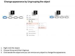 Nn four linked chain diagram with icons powerpoint template