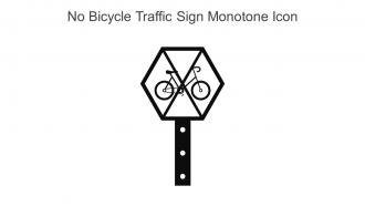 No Bicycle Traffic Sign Monotone Icon In Powerpoint Pptx Png And Editable Eps Format