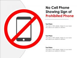 No cell phone showing sign of prohibited phone