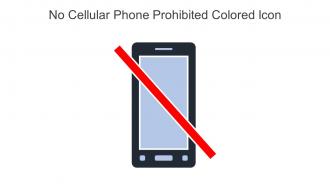 No Cellular Phone Prohibited Colored Icon In Powerpoint Pptx Png And Editable Eps Format