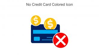 No Credit Card Colored Icon In Powerpoint Pptx Png And Editable Eps Format